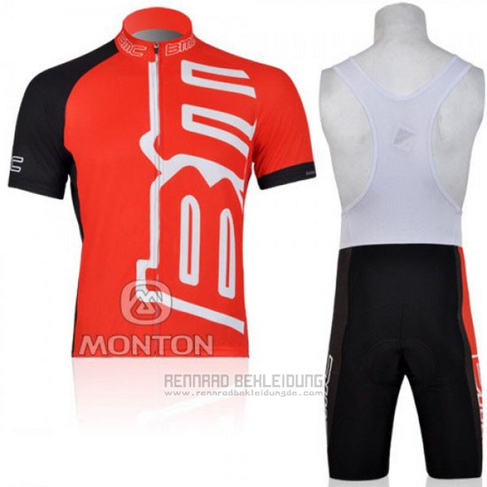 2011 Fahrradbekleidung BMC Rot Trikot Kurzarm und Tragerhose